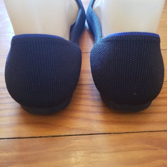 Rothys 9 Black THE POINT Flats Shoes Washable Knit Slip On Loafers - Picture 4 of 9